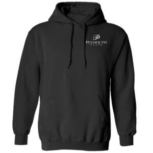 Plymouth Place Unisex Hooded Sweatshirt – Black