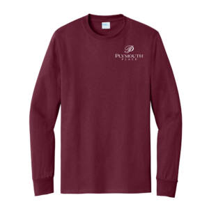 Plymouth Place Unisex Long Sleeve Essential T Shirt – Cardinal Graphite