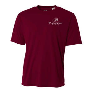Plymouth Place Adult Cooling Performance Tshirt-Maroon