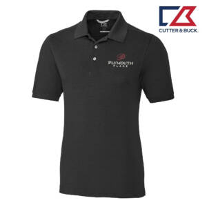 Plymouth Place Cutter Buck Advantage Epic Confidence Recycled Tri Blend Pique Mens Polo – Black