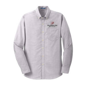 Plymouth Place Port Authority SuperPro Oxford Shirt – GustyGrey
