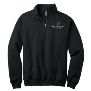 Plymouth Place JERZEES Nublend Unisex Cadet Collar Sweatshirt – Black