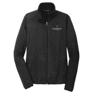 Plymouth Place Port Authority Men Sweater Fleece Jacket – BlackHeather