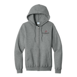 Plymouth Place Unisex Classic Full Zip Hooded Sweatshirt – GraphiteHeather