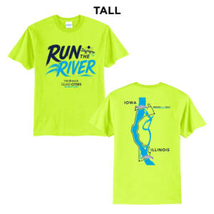 QC Half Marathon Tall Short Sleeve Tee-Safety Green