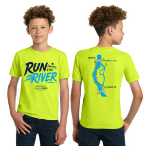 QC Half Marathon Youth Short Sleeve Tee-Safety Green