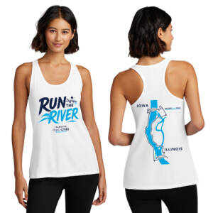 QC Half Marathon Port Company Women’s Performance Tank-White