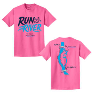 QC Half Marathon Port Co Beach Wash Unisex Garment-Dyed Tee-Neon Pink