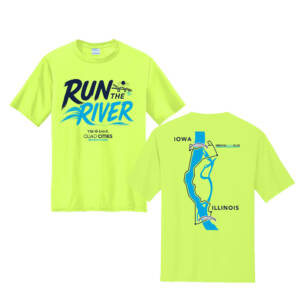 QC Half Marathon Men Essential Performance Tee-Neon yellow