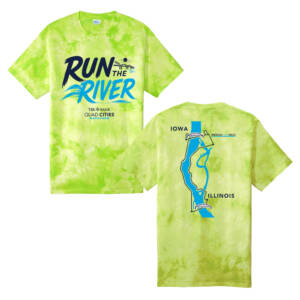 QC Half Marathon Unisex Crystal Tie-Dye Tee-Lemon Lime