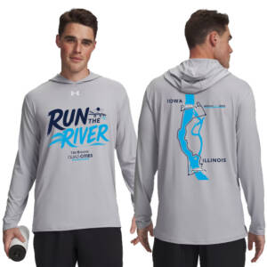 QC Half Marathon Under Armour Mens Team Vanish Performance Hoodie-Mod Grey