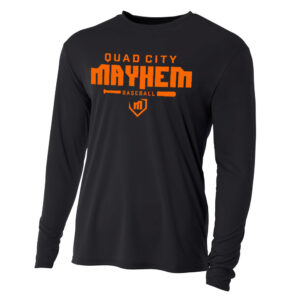 QC Mayhem BB Adult Cooling Performance long sleeve Crew Tee-Black