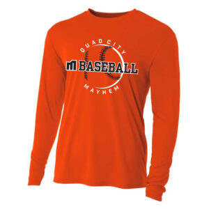 QC Mayhem BB Adult Cooling Performance long sleeve Crew Tee-Orange