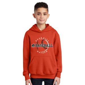 QC Mayhem BB Youth Hooded Sweatshirt-Orange