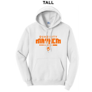 QC Mayhem BB Tall Fleece Hooded Sweatshirt-White