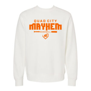 QC Mayhem BB Independent Trading Midweight-Pigment Dyed crewneck sweatshirt Unisex-White