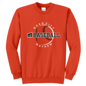 QC Mayhem BB Unisex Core Fleece Crewneck Sweatshirt-Orange