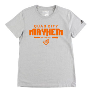 QC Mayhem BB Adidas Go To Performance Women’s Short Sleeve Tee-Medium Grey (Xl, 2x)