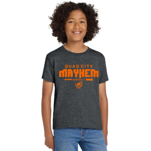 QC Mayhem BB Youth Short Sleeve Tee-Dark Heather
