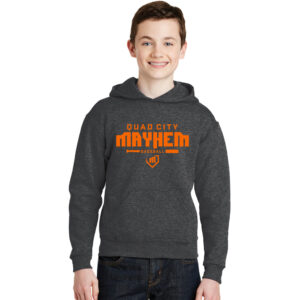 QC Mayhem BB Youth Fleece Hooded Sweatshirt-Black Heather
