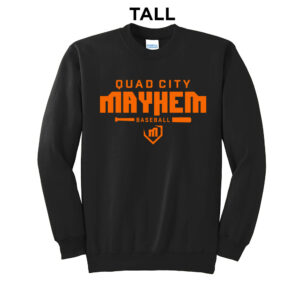 QC Mayhem BB Tall Fleece Crewneck Sweatshirt-Black