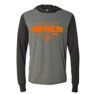 QC Mayhem BB Unisex 4.2 Oz. Long-Sleeve Jersey Hoodie-Heather Dark Grey (L, XL)
