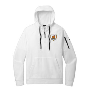 QC Mayhem BB Nike Therma-FIT Pocket 1/4-Zip Fleece Hoodie Men-White