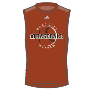 QC Mayhem BB Adidas Men Techfit Sleevless Tee-Collegiate Orange