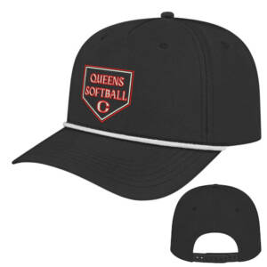 Queens Softball Club Cap America Athletic Rope Cap-Black/White
