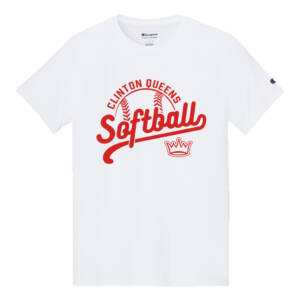Queens Softball Club Champion Cotton Unisex Tagless T Shirt – White