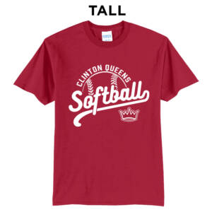 Queens Softball Club Tall Short Sleeve Tee-Red
