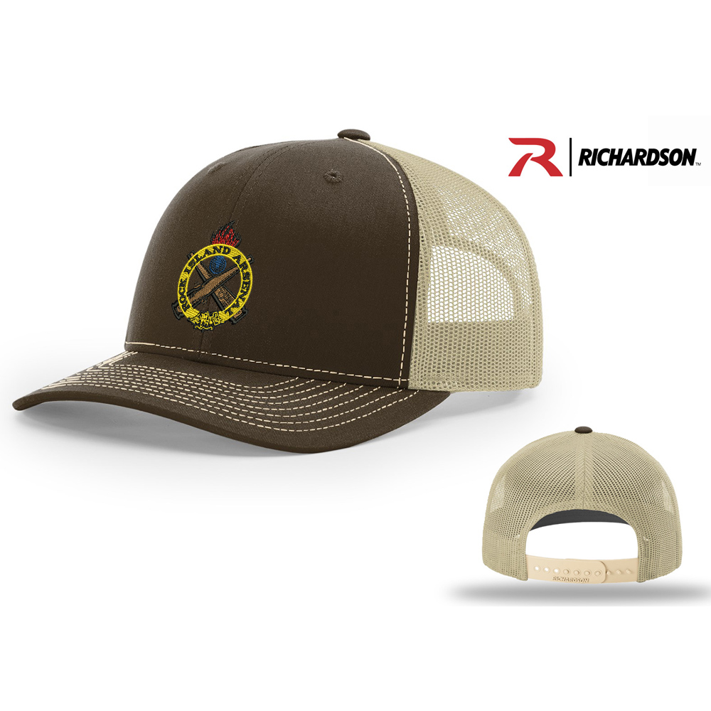 RI Arsenal Richardson Pro Crown Mesh Back solid color Adjustable back cap Split-Brown/Khaki