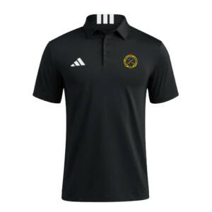 RI Arsenal Adidas 3 Stripe short sleeve Polo Black