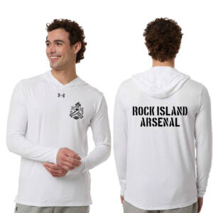 RI Arsenal Under Armour Mens Team Vanish Performance Hoodie – White