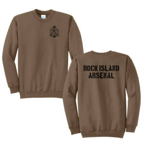 RI Arsenal Unisex Core Fleece Crewneck Sweatshirt -Woodland Brown