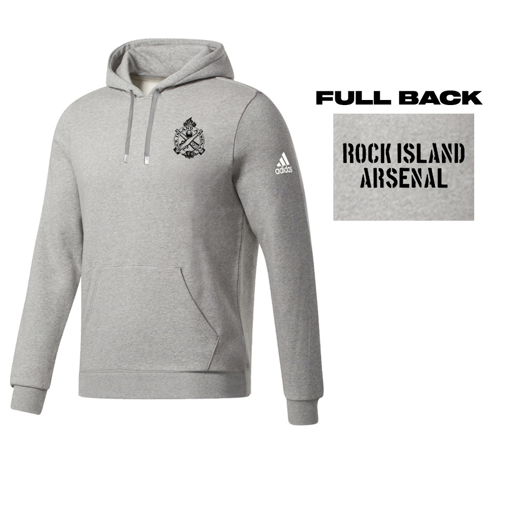 RI Arsenal Adidas Fleece Hooded Sweatshirt Unisex-Med Grey