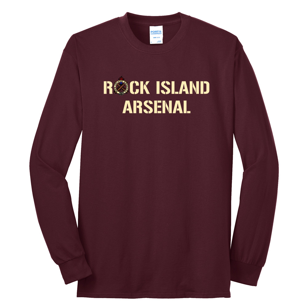 RI Arsenal Unisex Cotton Long Sleeve Tee-Maroon