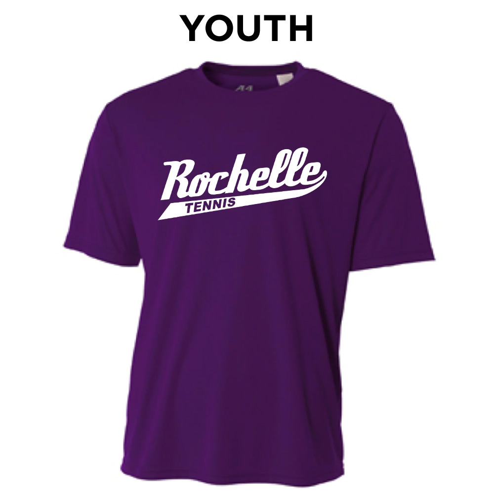 Rochelle Tennis YOUTH Cooling Performance Tshirt-Purple