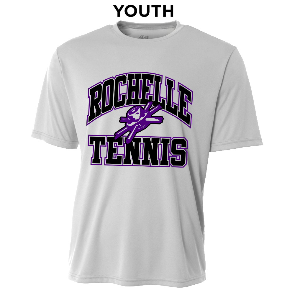 Rochelle Tennis YOUTH Cooling Performance Tshirt-Silver