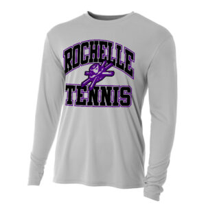 Rochelle Tennis Adult Cooling Performance long sleeve Crew Tee-Silver