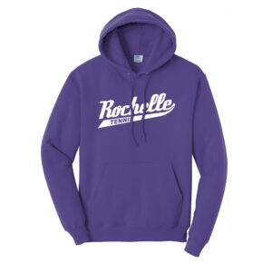 Rochelle Tennis Unisex Fleece Hooded Sweatshirt-Purple