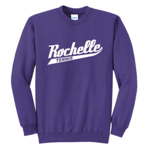 Rochelle Tennis Unisex Fleece Crewneck Sweatshirt-Purple