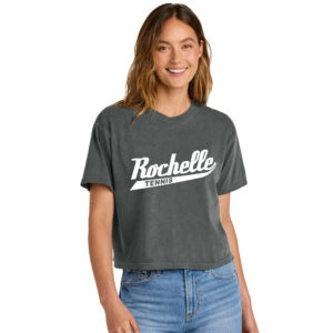 Rochelle Tennis Comfort Colors Women’s Heaveweight Boxy Fit Slightly Cropped T-Shirt-Pepper