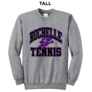 Rochelle Tennis Tall Fleece Crewneck Sweatshirt-Athletic Heather