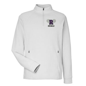 Rochelle Tennis North End Men’s Rhythm Waffle Quarter-Zip Pullover-Platnium