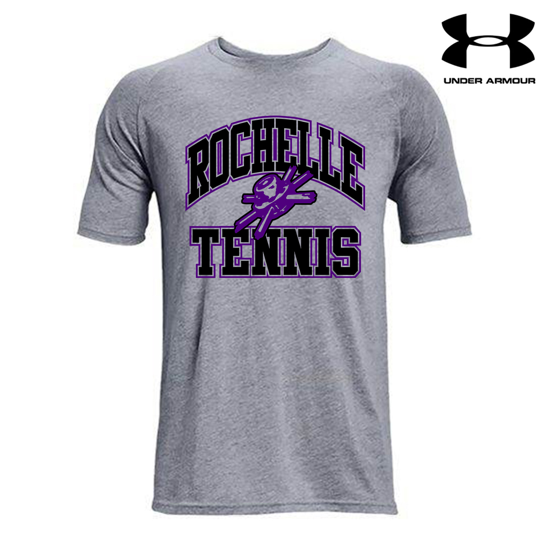 Rochelle Tennis Under Armour Athletics soft cotton blend T-shirt-Steel Grey (medium is out of stock)