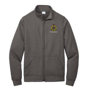 RIA Garrison Unisex Core Fleece Cadet Full-Zip Sweatshirt-Charcoal