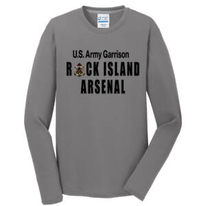 RIA Garrison Unisex Performance Blend Long Sleeve Tee-Medium Grey