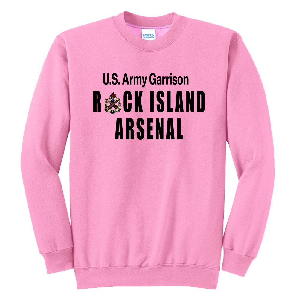 RIA Garrison Unisex Fleece Crewneck Sweatshirt-Candy Pink