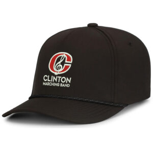 Clinton Marching Band Pacific Weekender Perforated Snapback Rope Cap – Black/ Black/ White